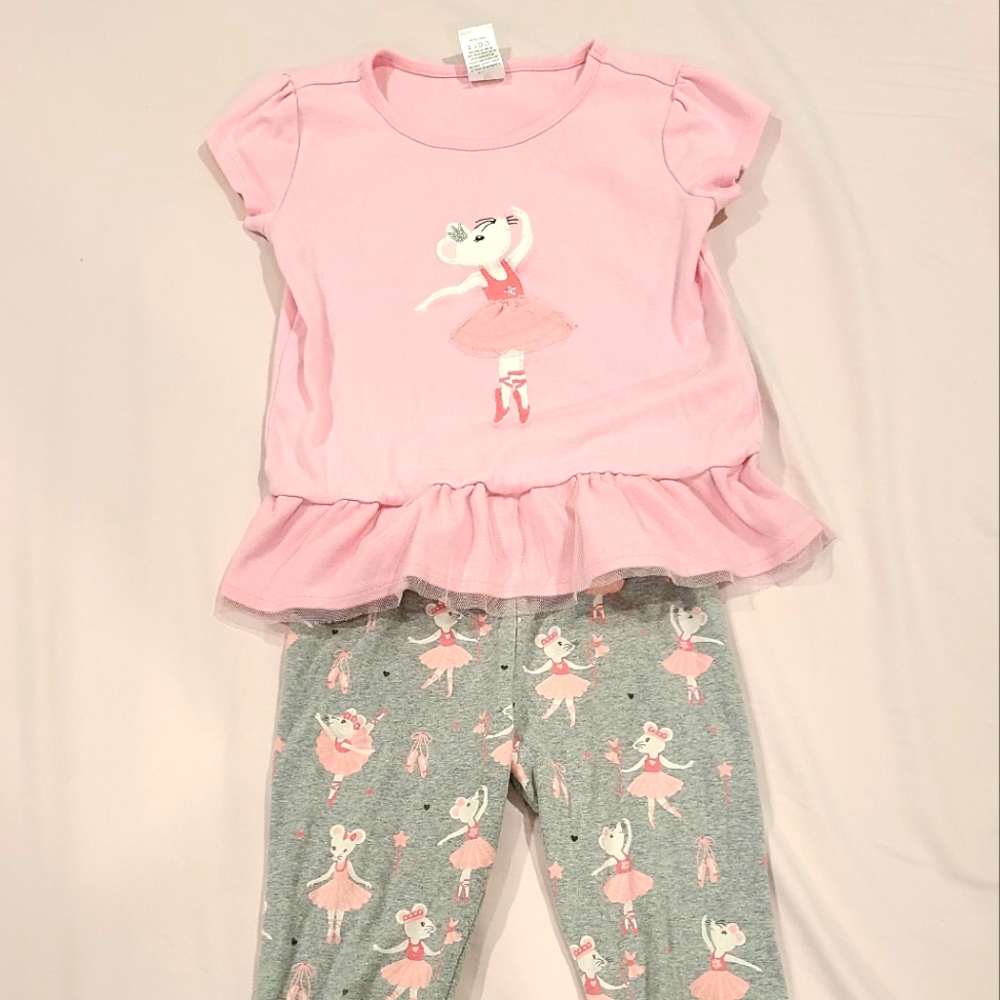 Gymboree Mouse Ballerina Top & Leggings Set